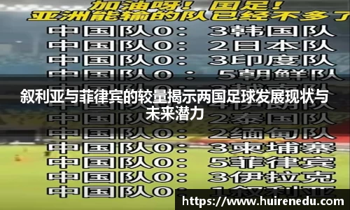 叙利亚与菲律宾的较量揭示两国足球发展现状与未来潜力